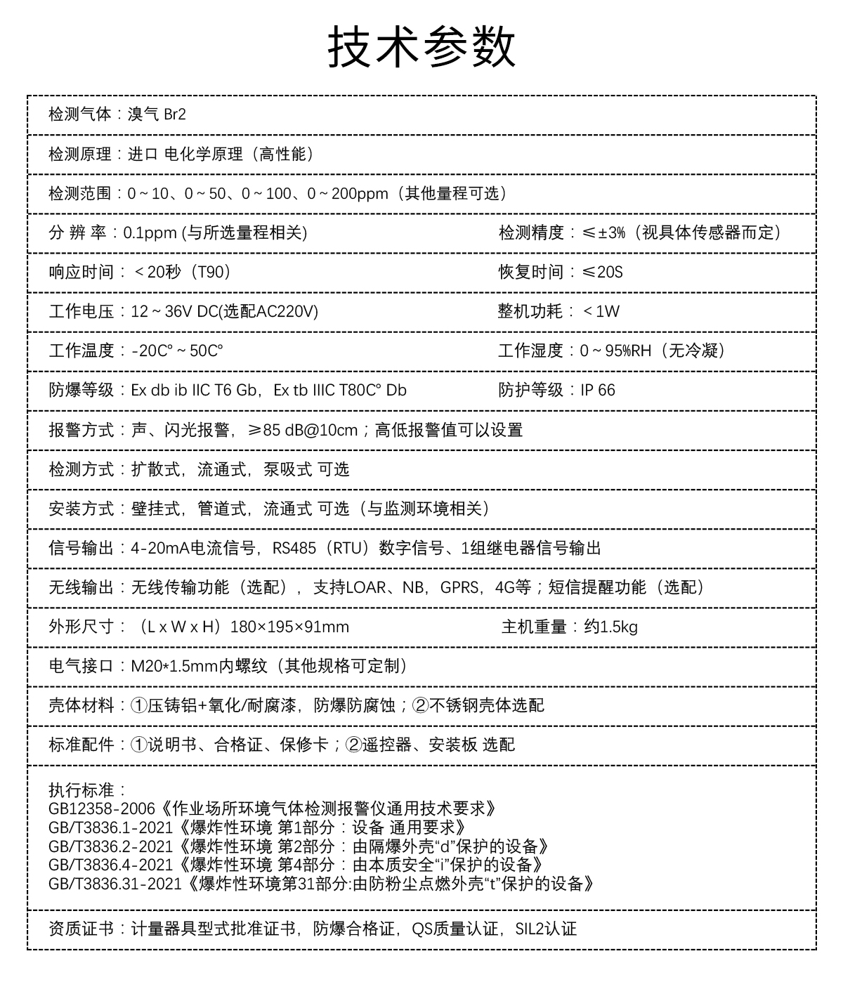 固定式溴氣檢測(cè)儀